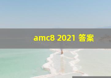 amc8 2021 答案